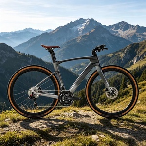 Vélo de montagne TWITTER léger en carbone, guidon plat, 700C, freins à disque hydrauliques sans fil 12 vitesses, 10,1 kg, aventure tout-terrain - Product Image 1