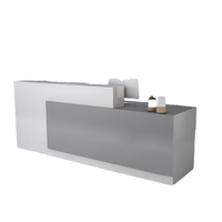 Bureau d'accueil moderne de luxe en bois blanc pour salon, clinique, hôtel, salle de sport, école ou bar, comptoir de caisse
