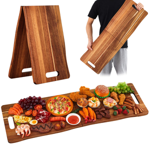 <span class=keywords><strong>Grande</strong></span> <span class=keywords><strong>planche</strong></span> à découper pliante en bois d'acacia Bloc à découper multifonctionnel avec poignée Nouvelle <span class=keywords><strong>grande</strong></span> <span class=keywords><strong>planche</strong></span> à découper pour la cuisine - Product Image 1