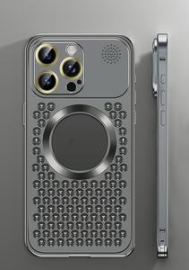 डिजाइनर मेटल हीट रेडियेटिंग चुंबकीय अरोमाथेरेपी आईफ़ोन के लिए 14 15 बड़े विंडो लेंस फिल्म और स्प्रिंग लॉक के साथ - Product Image 5