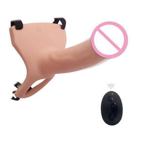 Consolador con correa de silicona artificial realista para hombres, vibrador de Control remoto grande enorme, consolador hueco portátil para uso Gay - Product Image 2