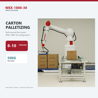 Robot de palettisation collaboratif électrique automatique 50 kg pour cartons, caisses, sacs, emballage en usine avec ligne de conditionnement à bras