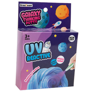 Spazio serie Galaxy Thinking Supr mastice quattro colori UV reattivo Stress Relief giocattoli melma trasparente - Product Image 2
