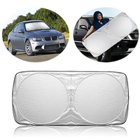 Pare-soleil pour pare-brise de camionnette/voiture, protection UV, design professionnel/luxe, en polyester et nylon, pliable