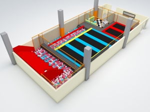 Tanque de espuma de último diseño, parque de trampolín tobogán de gran tamaño, equipo de gran altitud, juegos suaves emocionantes e interesantes - Product Image 2