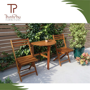 Wholesale Solid Wood Furniture Set Coffee <b>Table</b> Chairs for Home <b>Bar</b> Restaurant Hotel Coffee Shop Garden Use Made in Vietnam - Product Image 2