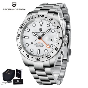 Nuevo Reloj Deportivo de Lujo PAGANI Design 2025 para Hombre, Mecánico Automático, GMT, Cristal de Zafiro, Sumergible 10 Bar, Acero Inoxidable - Product Image 1