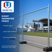 Panneaux de clôture temporaires portables d'extérieur avec finition galvanisée résistante aux intempéries pour les chantiers de construction et les événements publics