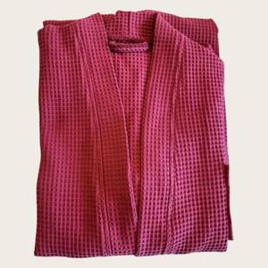 Luxury Cotton Bathrobe Personalized Embroidered Hotel Waffle Bathrobes <strong>Kimono</strong> Spa Bath Robe for Women and <strong>Men</strong> - Product Image 4