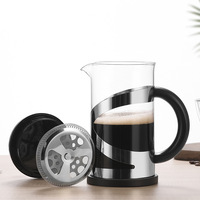 Cafetière à piston de conception européenne artisanale, composants en acier inoxydable, portable, résistante à la chaleur, pour la cuisine et l'extérieur