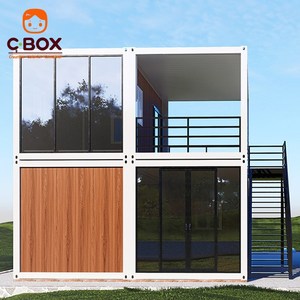Cbox Casa Contenedor Portátil de Dos Pisos, 20 pies/40 pies, Prefabricada, Desmontable, Tipo Villa, Hotel, Oficina, Dormitorios, en Paquete Plano - Product Image 2