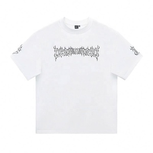 Fabricant de haute qualité personnalisé DTG imprimé Logo 260GSM impression surdimensionnée boîte à bandoulière pour hommes T-Shirt - Product Image 3