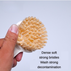 <span class=keywords><strong>Brosse</strong></span> à récurer les casseroles à poils durs haute densité : Nettoyant à long manche résistant à l'huile (élimination puissante des taches) - Product Image 2