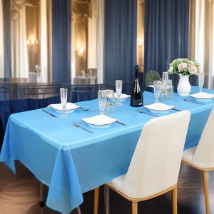 Прямоугольная скатерть Прозрачная одноразовая PEVA/PE/PP покрытие для стола для ресторана, рекламы, вечеринки, рождественские Чехлы для стола - Product Image 4