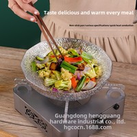 Marmite à soupe sèche style japonais et coréen en acier inoxydable 304 à trois couches, pour cuisson au gaz, équipement de cuisine, vente chaude