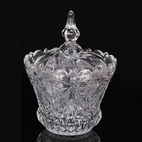 Pot de sucre en verre transparent, sucrier en cristal, sucrier en verre, bocaux de bonbons avec couvercle, vente en gros de ml