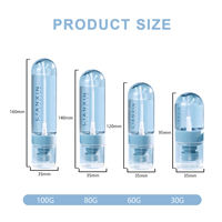 Nouveauté : Flacon pulvérisateur transparent en PETG, cylindrique, à fine brume, 30 ml, 60 ml, 80 ml, 100 ml, anti-fuite, portable