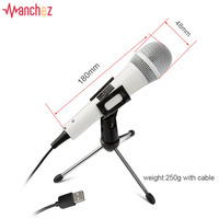 ميكروفون مانشيز السلكي بمنفذ USB لا يحتاج لبرنامج تشغيل ويعمل بمجرد التوصيل، مناسب لأجهزة الكمبيوتر المكتبية، الألعاب، البث المباشر، الدردشة، التسجيل، المؤتمرات.