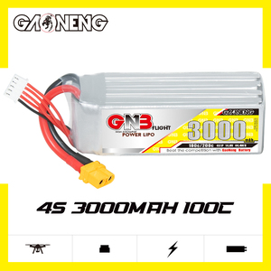 Gnb gaoneng 4S 3000mAh 14.8V 200C 100C XT60แบตเตอรี่ RC Lipo ปล่อยอากาศปีกอากาศเฮลิคอปเตอร์ XT60 XT90คณบดี - Product Image 2