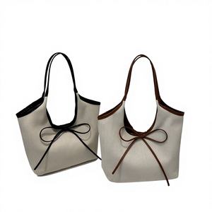 I-0263 Nuevo Diseño Bolso de Hombro de Lona Vintage para Mujer, Forro de Poliéster, Dos Correas, Cadenas, Cierres, Verano, Otoño, Invierno, Simple - Product Image 1