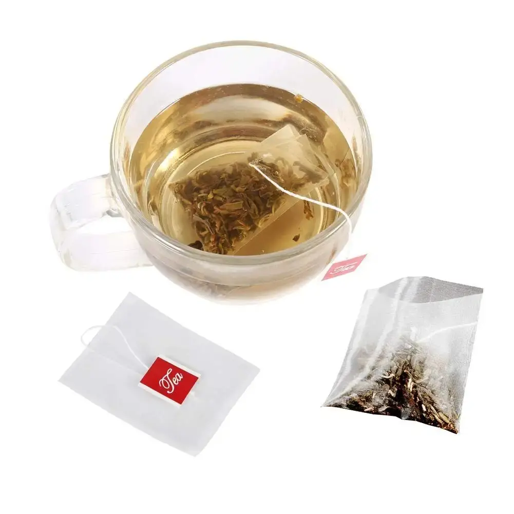 Nylon Loose Leaf Tea Infuser Taschen Papier Leere Pyramide Teebeutel Kräuter gewürz filter Sieb beutel mit Schnur