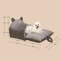 Siège de voiture pour chien de luxe personnalisé, confortable et moelleux, pour les voyages
