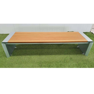Ventes d'usine Mobilier d'extérieur personnalisé Chaise de parc publique étanche en métal Banc en bois en acier galvanisé - Product Image 4