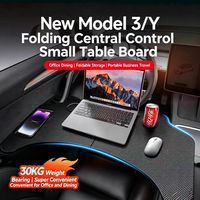Table de voiture pliable en plastique pour Model Y/3 Refresh, accessoires intérieurs, bureau portable pour ordinateur portable, organisateur de siège arrière