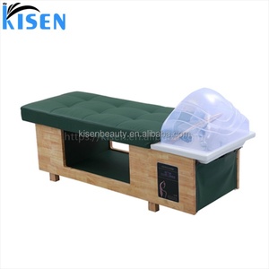 Lit de massage thaïlandais en bois massif Kisen Salon, lit de lavage de cheveux en céramique, lit de spa pour la tête, table de massage japonaise - Product Image 6