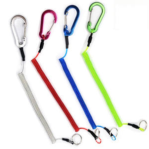 เชือกนิรภัยสีน้ำเงินพร้อมคาราบิเนอร์ สายตกปลาความแข็งแรงสูง 1 ม. สำหรับเหยื่อตกปลาและคีม - Product Image 5