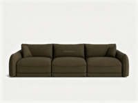 FERLY Modernes Modulares Sofa mit Kissen in Clean-Line-Design und Tiefsitz für das Wohnzimmer