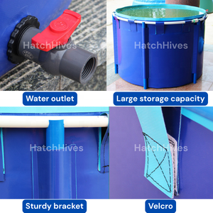 Tanque de piscicultura personalizado para acuicultura, estanque de peces de lona de PVC plegable para cualquier <span class=keywords><strong>especie</strong></span> agrícola - Product Image 4