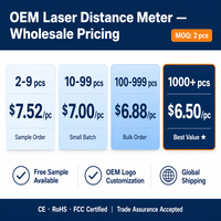 Télémètre laser CE RoHS FCC 40M OEM, télémètre numérique haute précision, outil de mesure portable, pile AAA, garantie 3 ans