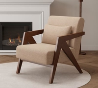 Fauteuil simple antique chinois Richard, style médiéval, salon, chambre à coucher, hôtel, balcon, loisirs, bois massif, fauteuil de maison