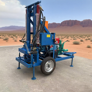 Congo cile 100m 150m 200m foro profondo pozzo d'acqua di perforazione attrezzature di perforazione sotterranea diesel idraulico ruota di perforazione - Product Image 1
