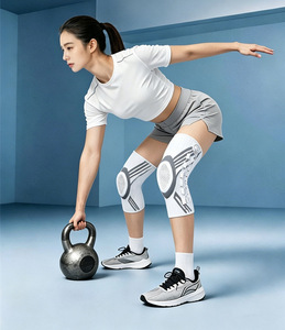 Rodillera de neopreno ajustable con estabilizadores laterales, soporte de rodilla con botón, compresión transpirable, antideslizante, unisex, <span class=keywords><strong>para</strong></span> entrenamiento de rodilla - Product Image 4