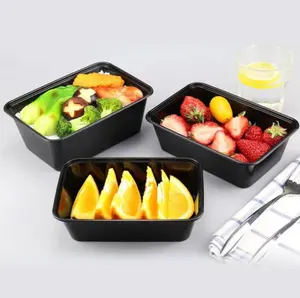 Takeaway Packaging Box Disposable Transparent Plastic Lunch Box Commercial 1000ML Fast Food Box With Lid
