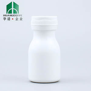 60 120 180ml respetuoso con el medio ambiente HDPE calcio tableta/cápsula botella Bola de bolos en forma de medicina infusión con sello de bomba blanco - Product Image 6