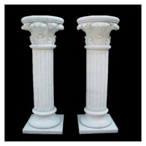 Colonne romaine en pierre <span class=keywords><strong>rouge</strong></span> de marbre naturel pour jardin - Product Image 6