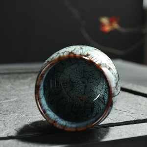 Taza de café de cerámica esmaltada de 150 ml con efecto mármol, taza de leche, tazas de té con efecto horno. - Product Image 4