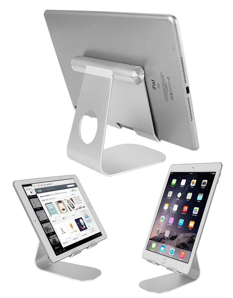 New Wholesale 180 degrees rotation Flexible Aluminum Mount Lazy Desktop Tablet Stand Holder for iPad Mini /iPhone 7/7Plus
