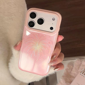 Coque de téléphone Rose Feux d'artifice pour iPhone 17 Pro Max/16, compatible 15, antichoc 14, ambiance Nouvel An, 13 rigide - Product Image 4