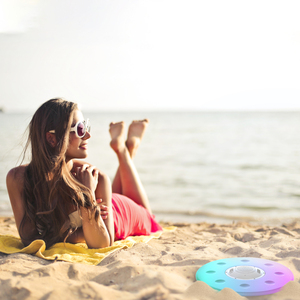 Siêu nhẹ Frisbee nổi IPX7 không thấm nước bluetooth Loa di động chất lượng cao loa siêu trầm đèn lồng ngoài trời loa âm thanh - Product Image 4