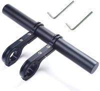 Support d'extension de guidon de vélo en alliage d'aluminium personnalisé pour VTT et vélo de route, support d'ordinateur en métal noir léger OEM