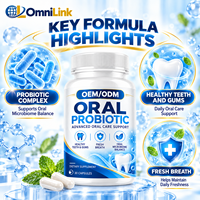 Capsules de probiotiques buccaux OEM ODM, 30 unités, complément alimentaire, marque privée, formule personnalisée, fabricant, fournisseur d'usine