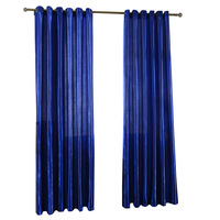 Rideau de luxe en satin de polyester à passe-tringle, résistant aux plis, lavable en machine, panneau uni pour salon et chambre à coucher