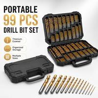 Lot de 230 forets HSS revêtus de titane GOF, métriques 1-10 mm, pour perçage de métaux, avec tige en acier de 5 mm, garantie 3 ans