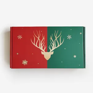 Venta al por mayor cajas de 12x12-Caja de regalo plegable con logotipo personalizado para vestido o pantalón, caja de regalo de Navidad, 12x12