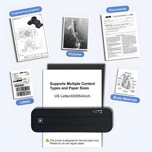 Xách tay Pocket máy in không dây cho du lịch A4 8-inch nhiệt giấy inkless máy in tương thích với iOS <span class=keywords><strong>Android</strong></span> máy tính xách tay - Product Image 4