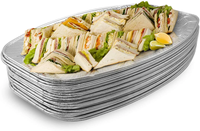 Lot de 20 barquettes jetables en aluminium personnalisées avec brochure, emballage rétractable, vente en gros